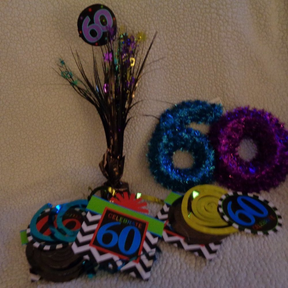 BUNDLE Lot of 60th Birthday Decorations